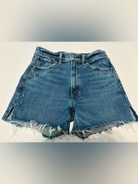 Abercrombie & Fitch Distressed Blue Denim Cutoff Shorts